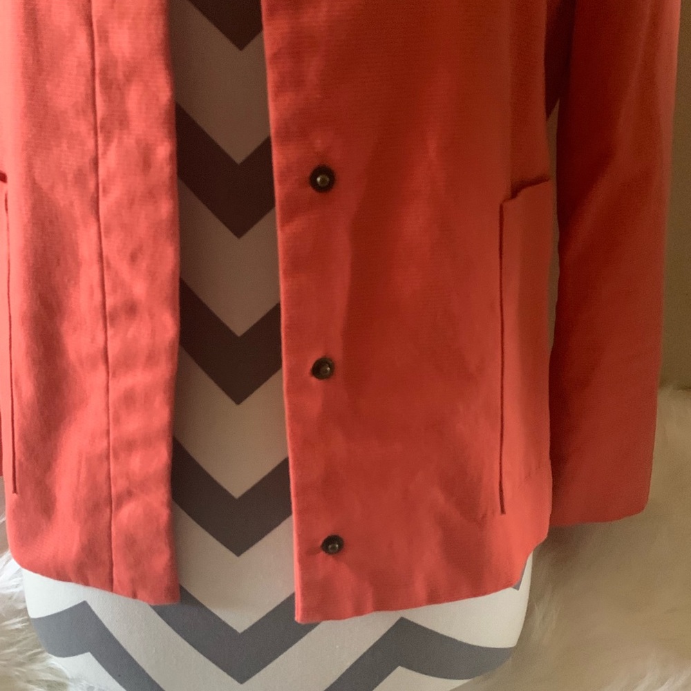 Zara Basic Size S Orange Jacket Length 21” - image 2